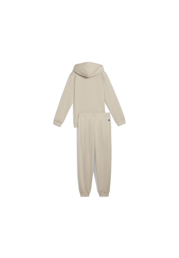 Puma - Dres dziecięcy OM Culture. Kolor: beżowy. Materiał: dresówka. Styl: sportowy