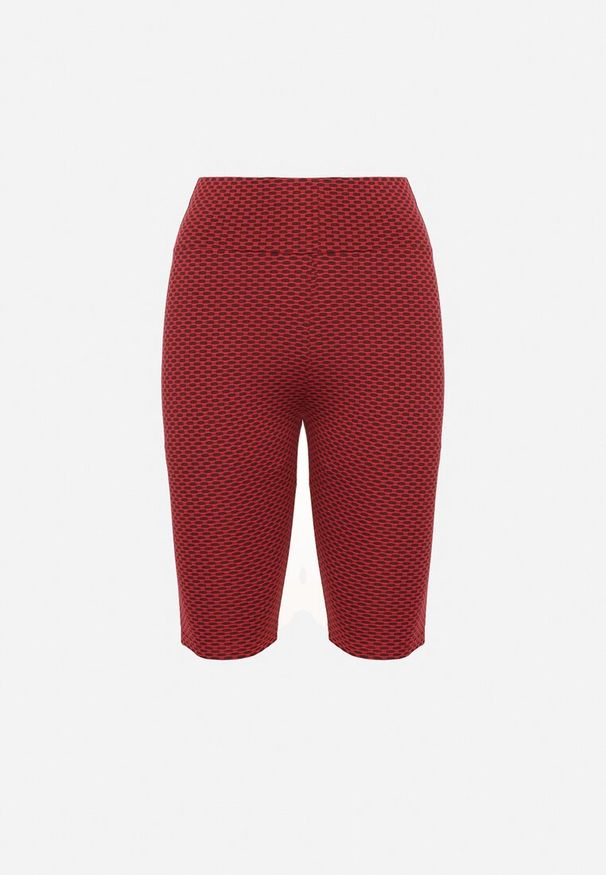 Born2be - Czerwone Szorty Kolarki z Efektem Push-Up Briala. Kolor: czerwony. Styl: elegancki, sportowy