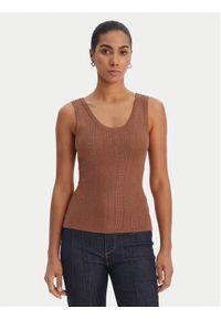 Fracomina Top FR26ST4005K524R9 Brązowy Slim Fit. Kolor: brązowy. Materiał: wiskoza #1