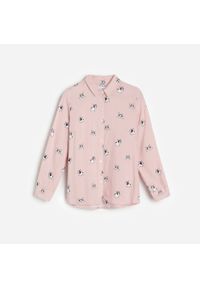 Reserved - Wzorzysta koszula z wiskozy - Różowy. Kolor: różowy. Materiał: wiskoza #1