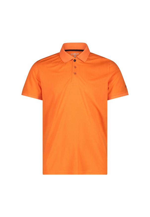 Koszulka męska turystyczna CMP 3T60077. Okazja: na co dzień. Typ kołnierza: polo. Kolor: pomarańczowy, żółty, wielokolorowy. Styl: casual, sportowy