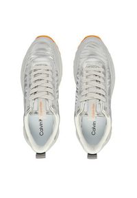 Calvin Klein Sneakersy Hike Runner Lace Up Pearl Ny YW0YW02043 Srebrny. Kolor: srebrny. Materiał: skóra #5