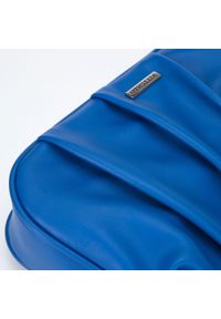 Wittchen - Damska torebka z marszczonej ekoskóry niebieska. Kolor: niebieski. Wzór: haft. Sezon: lato. Dodatki: z haftem. Materiał: skórzane. Rozmiar: małe. Rodzaj torebki: na ramię #3
