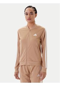 Adidas - adidas Dres Essentials 3-Stripes JX0507 Beżowy Regular Fit. Kolor: beżowy. Materiał: syntetyk #6