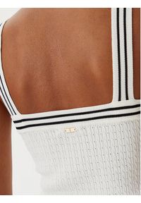 Fracomina Top FR25ST4011K52401 Écru Slim Fit. Materiał: syntetyk #5