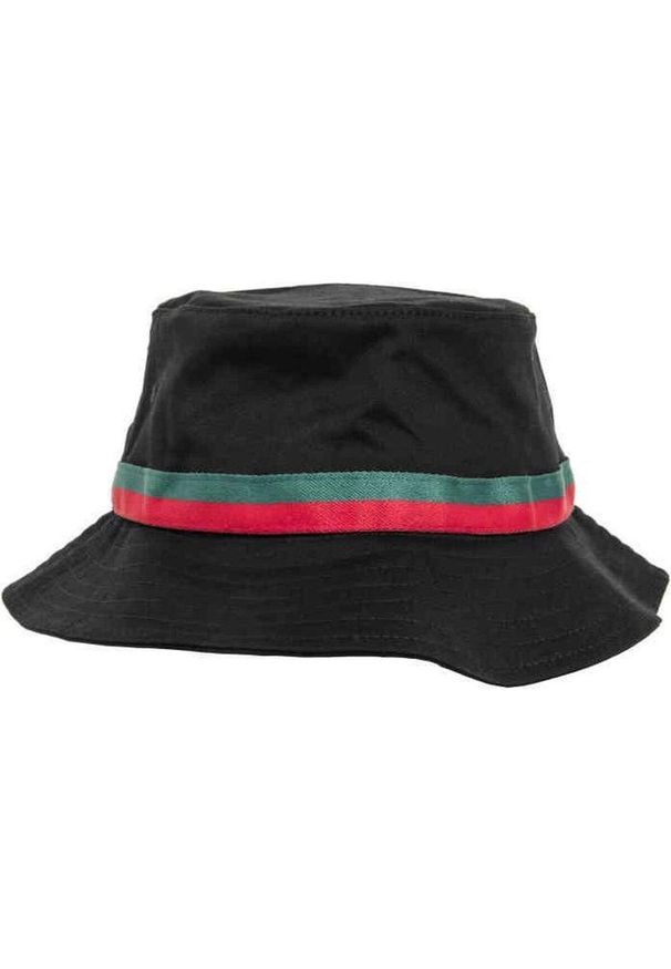 FLEXFIT - Stripe Bucket Hat. Kolor: czerwony, czarny, wielokolorowy