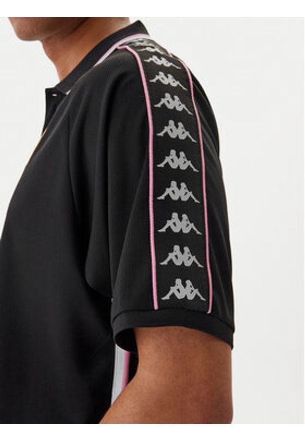 Kappa Koszulka techniczna Banda Stafen 38254UW Czarny Comfort Fit. Kolor: czarny. Materiał: syntetyk