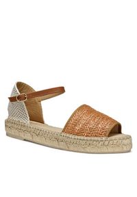 Geox Espadryle D Lampedusa D55V0B 02MLM C5FH6 Brązowy. Kolor: brązowy. Materiał: materiał #4