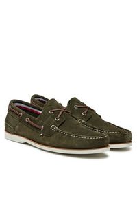 TOMMY HILFIGER - Tommy Hilfiger Półbuty Th Boat Shoe Core Suede FM0FM05387 Zielony. Kolor: zielony. Materiał: skóra, zamsz #3