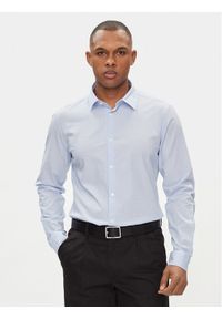 s.Oliver Koszula 2132556 Błękitny Slim Fit. Kolor: niebieski. Materiał: bawełna