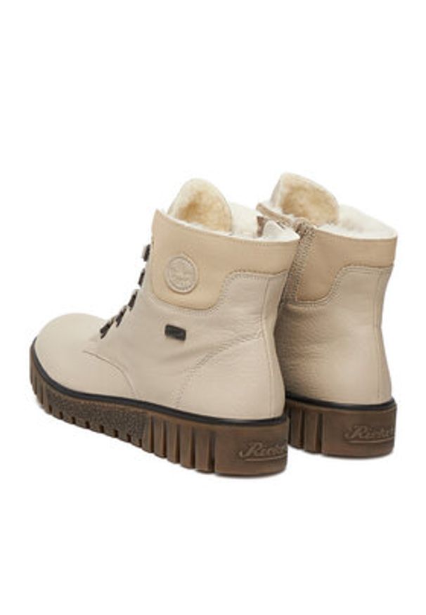 Rieker Trzewiki CEO-Y3433-60 Beżowy. Kolor: beżowy. Materiał: materiał