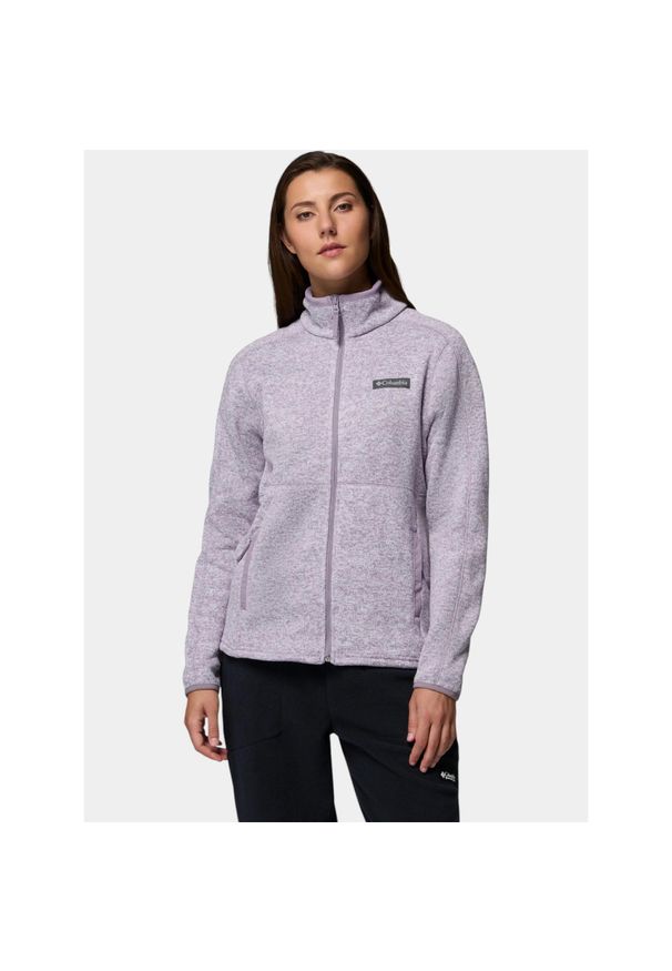 columbia - Sweter Damski Columbia Sweater Weather II. Kolor: fioletowy. Materiał: polar. Sport: turystyka piesza