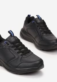 Born2be - Czarno-Niebieskie Buty Sportowe Coriolea. Nosek buta: okrągły. Zapięcie: sznurówki. Kolor: czarny. Materiał: jeans. Szerokość cholewki: normalna. Sport: wspinaczka #3