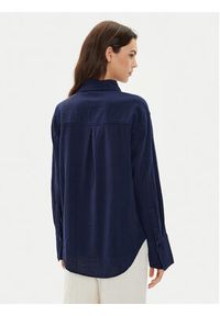 Gina Tricot Koszula 22624 Granatowy Loose Fit. Kolor: niebieski. Materiał: bawełna #3