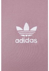 adidas Originals bluza Adicolor damska kolor fioletowy z aplikacją. Okazja: na co dzień. Kolor: fioletowy. Materiał: materiał, dzianina. Długość rękawa: raglanowy rękaw. Wzór: aplikacja. Styl: casual #3