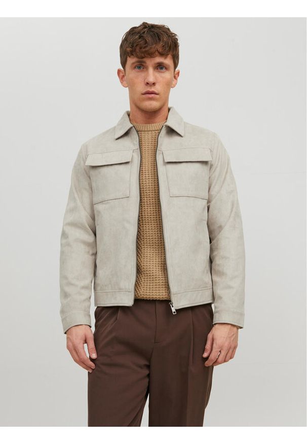 Jack & Jones Kurtka z imitacji skóry Payton 12213082 Beżowy Regular Fit. Kolor: beżowy. Materiał: skóra