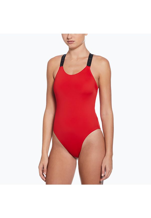 Strój pływacki jednoczęściowy damski Nike Hydralock Fusion. Kolor: czerwony