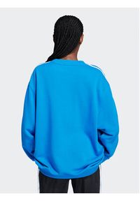 Adidas - adidas Bluza 3-Stripes IN8488 Niebieski Oversize. Kolor: niebieski. Materiał: syntetyk