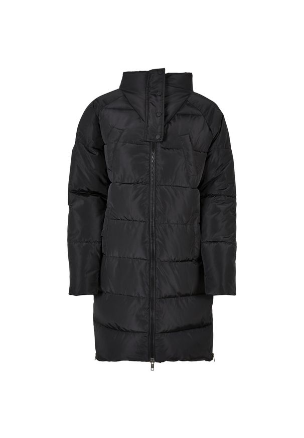Damska kurtka z wysokim dekoltem Urban Classics. Kolor: czarny. Materiał: puch. Sezon: zima. Styl: elegancki