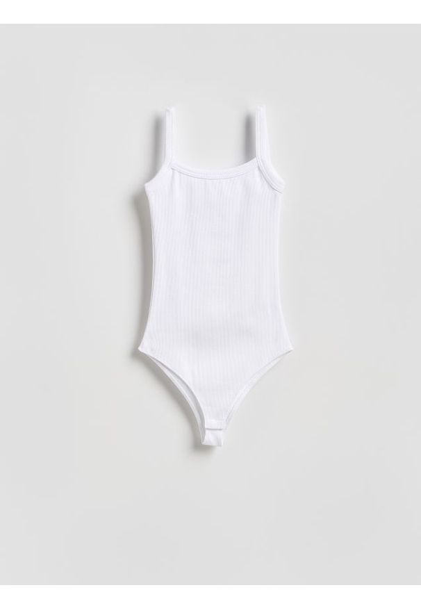 Reserved - Body z bawełną - biały. Kolor: biały. Materiał: bawełna