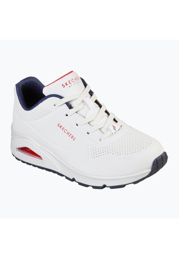 skechers - Buty damskie SKECHERS Uno Stand On Air. Okazja: na co dzień. Kolor: biały, wielokolorowy, beżowy. Materiał: skóra