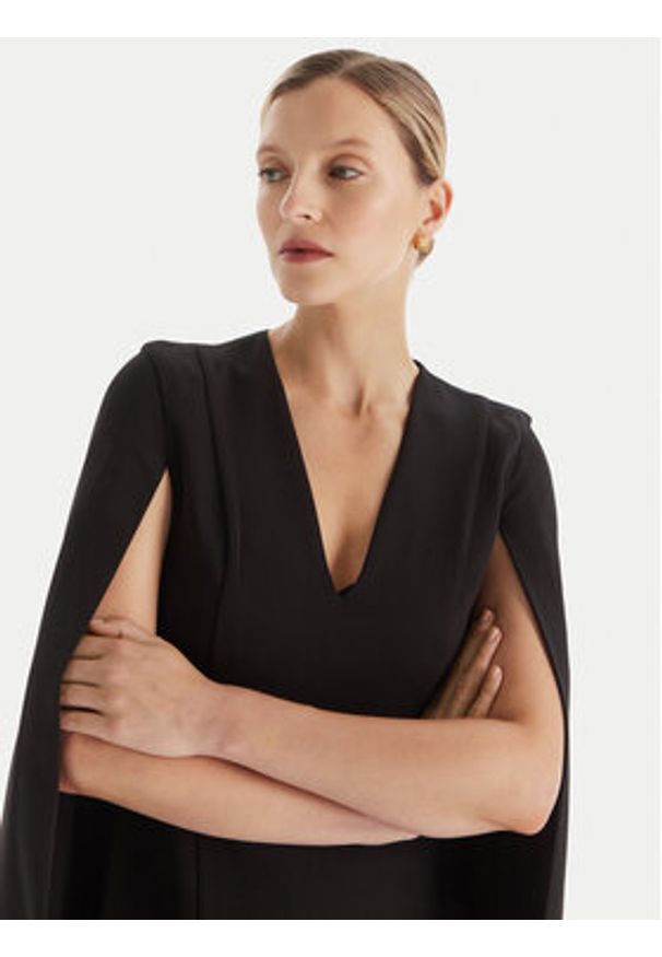 TwinSet - TWINSET Sukienka koktajlowa 252TT2402 Czarny Regular Fit. Kolor: czarny. Materiał: syntetyk. Styl: wizytowy