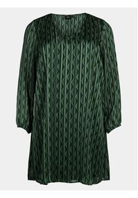 Zizzi Sukienka codzienna M02356B Zielony Regular Fit. Okazja: na co dzień. Kolor: zielony. Materiał: syntetyk. Typ sukienki: proste. Styl: casual #3