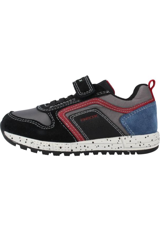 Geox - Buty GEOX B ALBEN BOY Czarny. Kolor: czarny. Materiał: tkanina, skóra. Sport: turystyka piesza