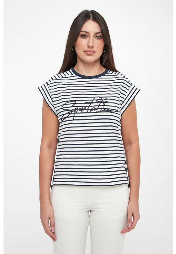 Sportalm - T-shirt damski w paski SPORTALM. Wzór: paski