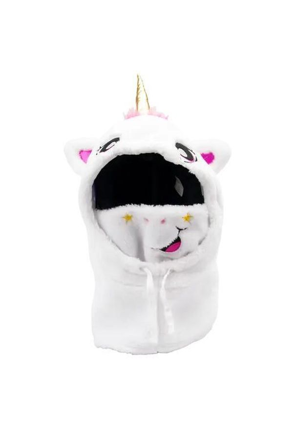 SKATEPRO - Sporty zimowe Czapki narciarskie unisex Hoxy Balaclava - Unicorn. Kolor: biały, różowy, wielokolorowy, żółty. Materiał: polar. Sezon: zima. Styl: sportowy