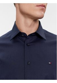 TOMMY HILFIGER - Tommy Hilfiger Koszula Cl Flex Poplin Rf Shirt MW0MW31219 Granatowy Regular Fit. Kolor: niebieski. Materiał: bawełna