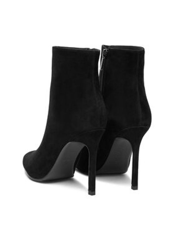 Eva Minge Botki EO-ELAINA-E123-02B Czarny. Kolor: czarny. Materiał: skóra, zamsz