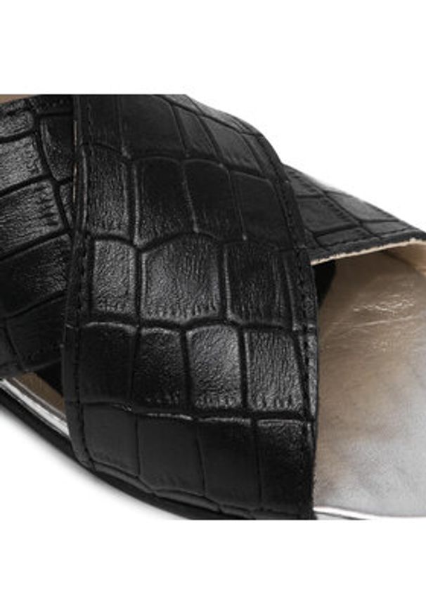 Sergio Bardi Sandały SB-76-11-001164 Czarny. Kolor: czarny. Materiał: skóra