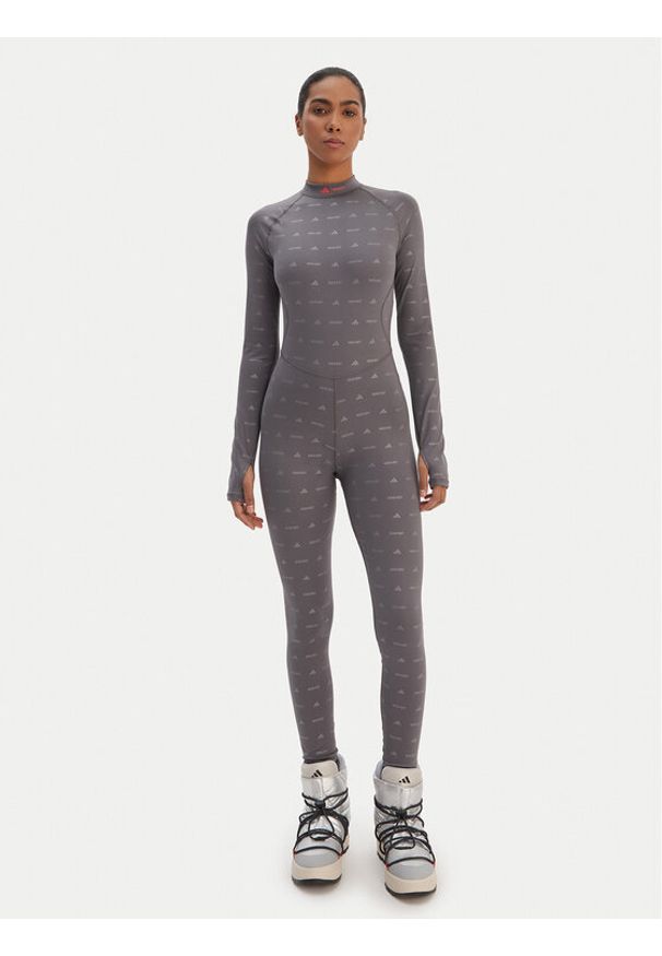 Adidas - adidas Kombinezon Moon Boot Shine KB5133 Szary Slim Fit. Kolor: szary. Materiał: syntetyk