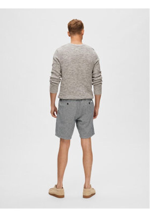Selected Homme Szorty materiałowe Slhregular-Brody 16087638 Szary Regular Fit. Kolor: szary. Materiał: bawełna, len