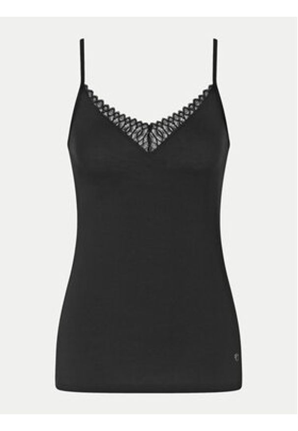 Triumph Koszulka piżamowa Aura Spotlight 10221405 Czarny Regular Fit. Kolor: czarny