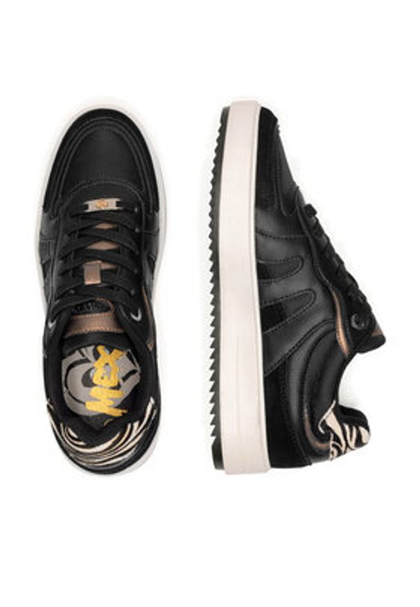 MEXX Sneakersy MI001010243W Czarny. Kolor: czarny. Materiał: skóra