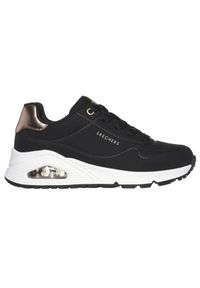 skechers - Kapcie SKECHERS UNO GEN1 Czarny. Okazja: na co dzień. Kolor: czarny. Materiał: syntetyk, materiał. Szerokość cholewki: normalna. Sport: turystyka piesza
