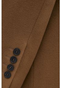 Drykorn Płaszcz wełniany kolor brązowy przejściowy dwurzędowy. Okazja: na co dzień. Kolor: brązowy. Materiał: wełna. Styl: casual, klasyczny