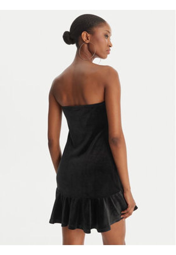 Juicy Couture Sukienka codzienna Ruffle JCWED126311 Czarny Slim Fit. Okazja: na co dzień. Kolor: czarny. Materiał: syntetyk. Typ sukienki: proste. Styl: casual
