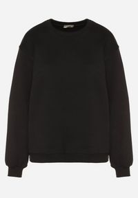 Born2be - Czarna Ocieplana Bluza z Bawełną i Napisem z Tyłu Fezanda. Okazja: na co dzień. Kolor: czarny. Materiał: bawełna. Wzór: napisy. Styl: klasyczny, casual, elegancki #5