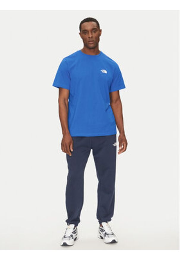The North Face T-Shirt Simple Dome NF0A87NG Niebieski Regular Fit. Kolor: niebieski. Materiał: bawełna, syntetyk