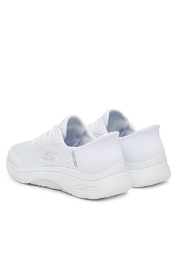 skechers - Skechers Sneakersy Go Walk Arch Fit 2.0 125319/WHT Biały. Kolor: biały. Materiał: materiał