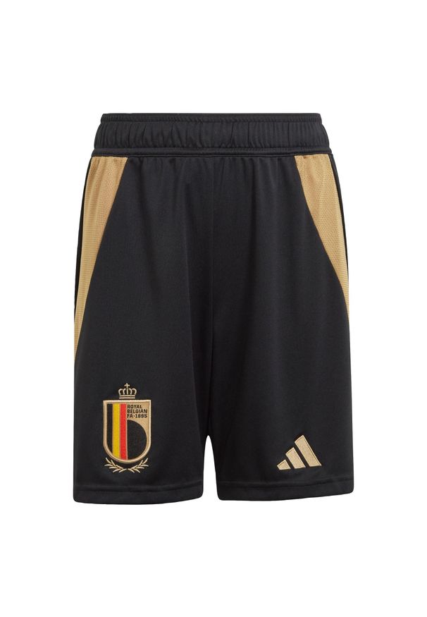 Adidas - Szorty Belgium 24 Home Kids. Kolor: czarny. Materiał: materiał