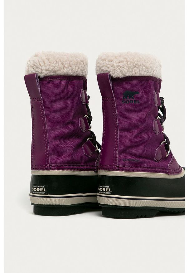 sorel - Sorel - Śniegowce dziecięce Yoot Pac Nylon. Nosek buta: okrągły. Kolor: fioletowy. Materiał: nylon