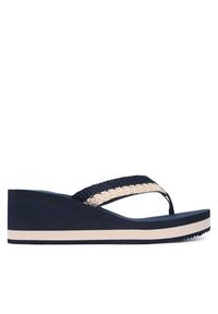 TOMMY HILFIGER - Tommy Hilfiger Japonki Th Wedge Crochet Summer Sandal FW0FW09420 Granatowy. Kolor: niebieski. Materiał: materiał #3