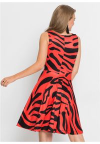 Sukienka w tygrysie cętki bonprix pomarańczowo-czarny. Kolor: pomarańczowy #5