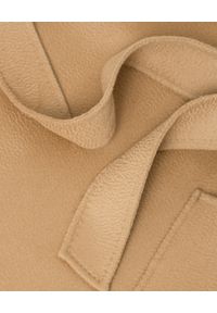 JENESEQUA - Beżowy wełniany płaszcz. Kolor: beżowy. Materiał: wełna. Wzór: aplikacja. Styl: klasyczny