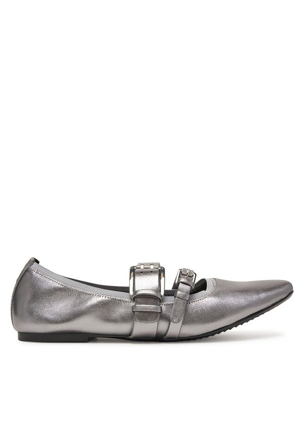 Baleriny DKNY. Kolor: srebrny