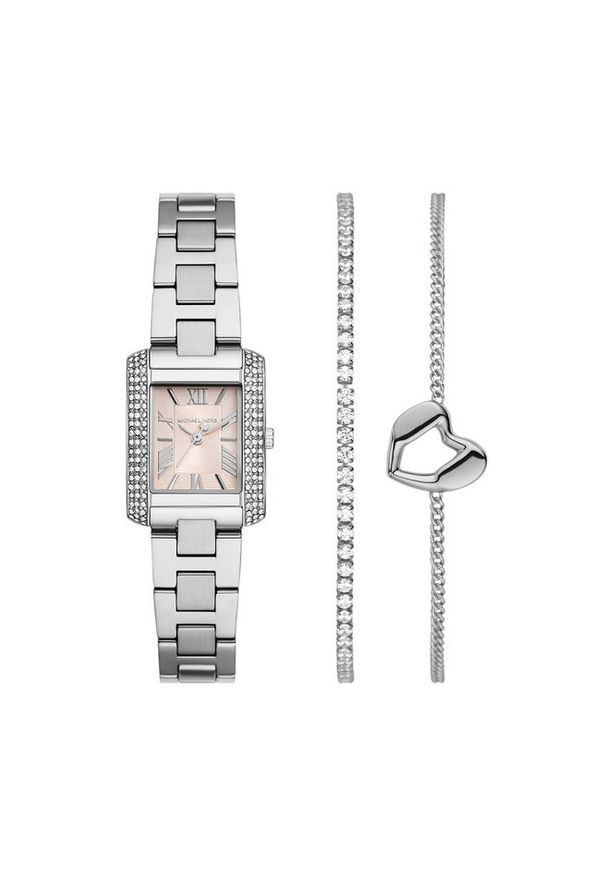 Zestaw zegarek i bransoletka Michael Kors. Kolor: srebrny